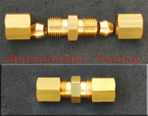 Raccordo A Paratia In Ottone 1/8'' - 4mm / 5/32'', Connettore Universale Per Tubi