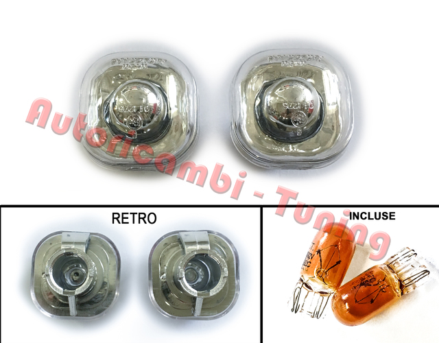 COPPIA FRECCE FANALI LATERALI CROMATI indicatori OPEL ASTRA G 98/>04 ZAFIRA 99/>05